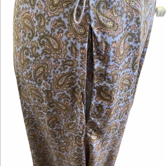 Ralph Lauren Vintage 80s Blue Paisley Maxi Dress - Picture 5 of 9